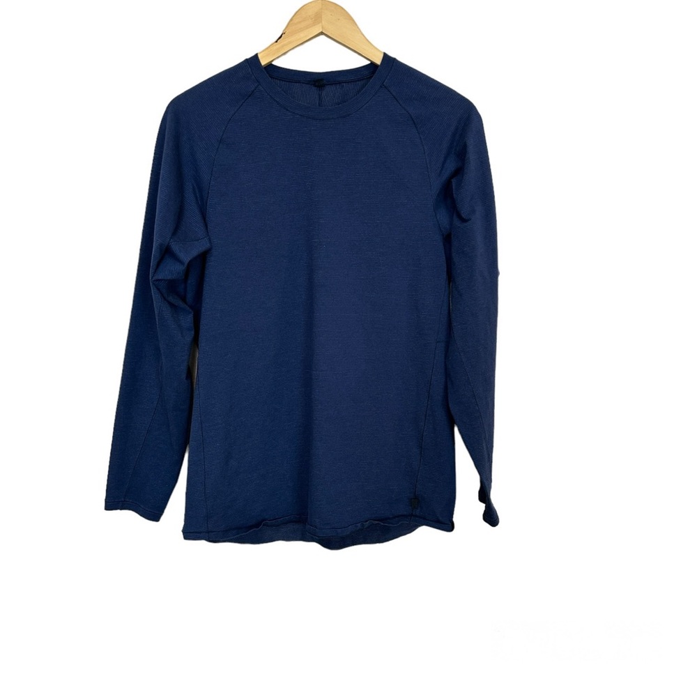Lululemon Axiom Long Sleeve Inkwell Blue Lululemon Lab Top Shirt Men’s Sz Small